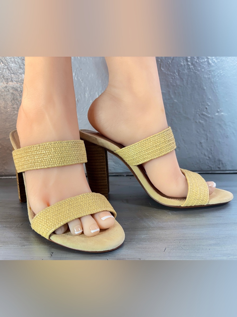 Steve Madden Callen Sandal in Natural Beige Raffia Size 8 1/2 - Picture 2 of 13